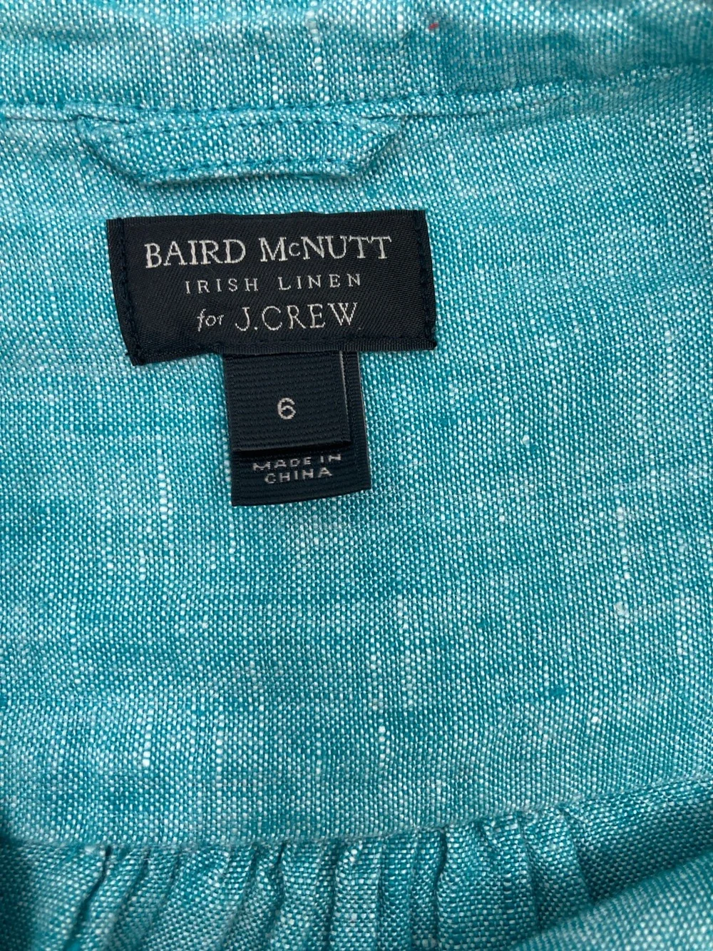 J.Crew Baird McNutt Irish Linen Long Sleeve Popover Tunic Shirt S608
